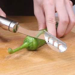 multifunction stainless steel chili corer pepper seed core remover tool kitchen vegetable coring knife