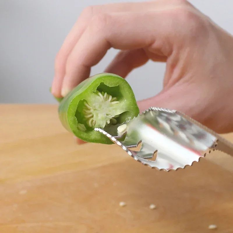 Multifunction Stainless Steel Chili Corer Pepper Seed Core Remover Tool Kitchen Vegetable Coring Kn 1