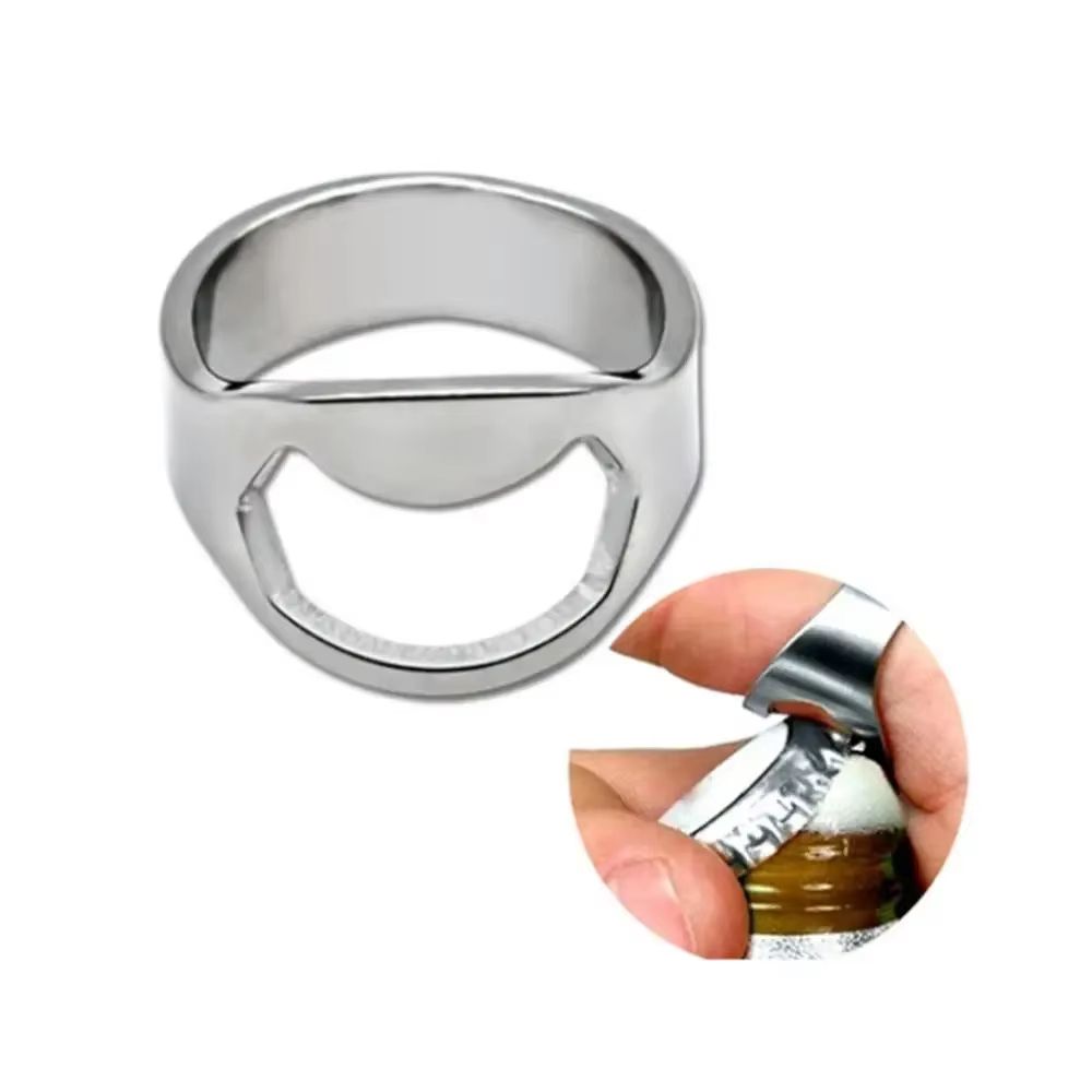 Mini Stainless Steel Ring Bottle Opener Finger Beer Bottle Opener Tool Portable Bar Gadget 1