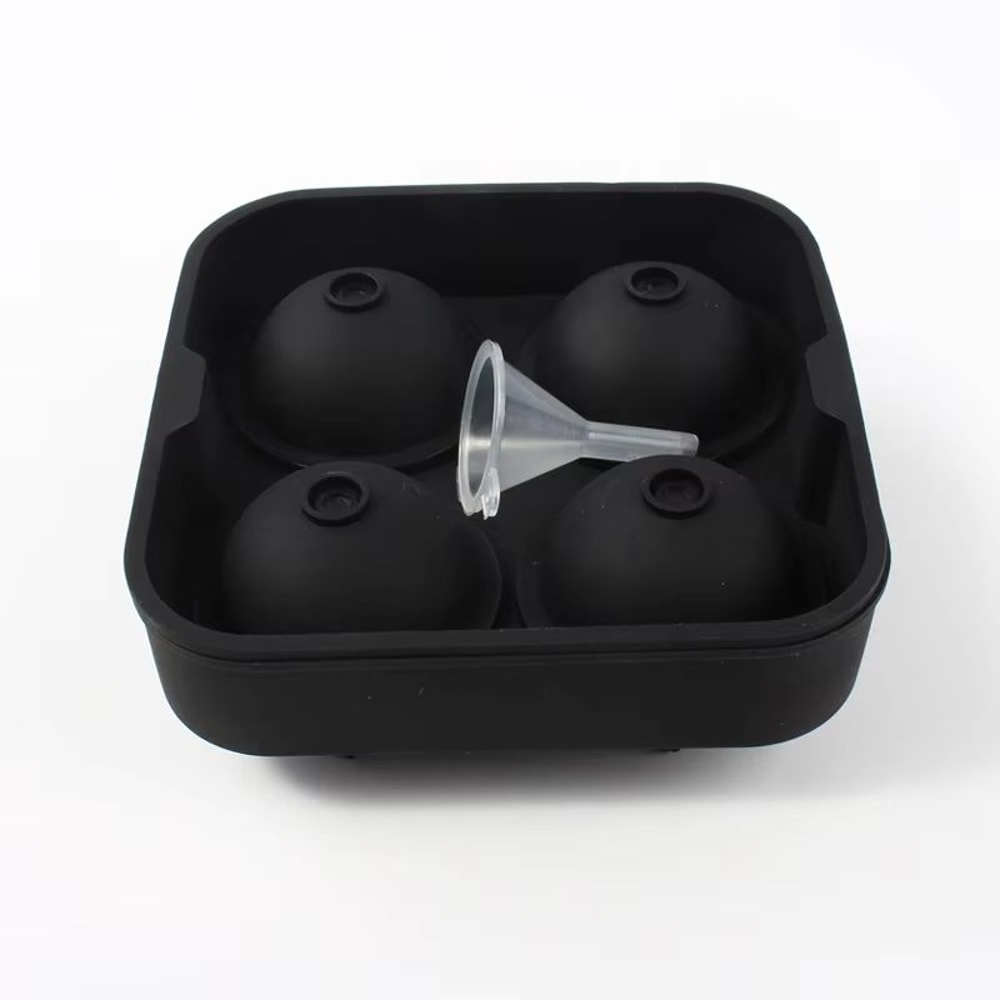 Large Silicone Ice Ball Maker 3D Round Whiskey Ice Sphere Mold Cocktail Bar Ice Cube Tray 6