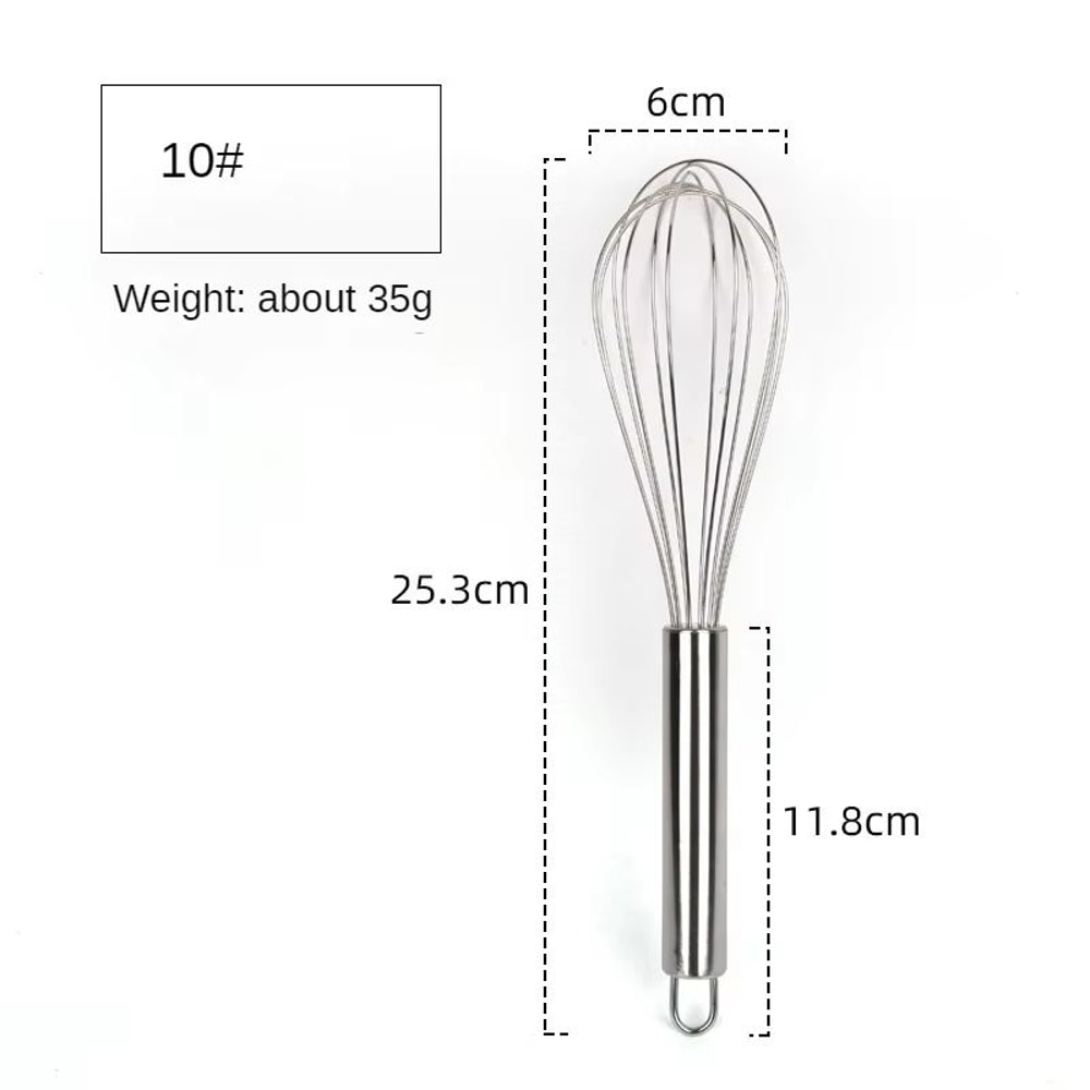 Stainless Steel Balloon Whisk Egg Beater For Baking And Cooking 6in 8in 10in 12in 9
