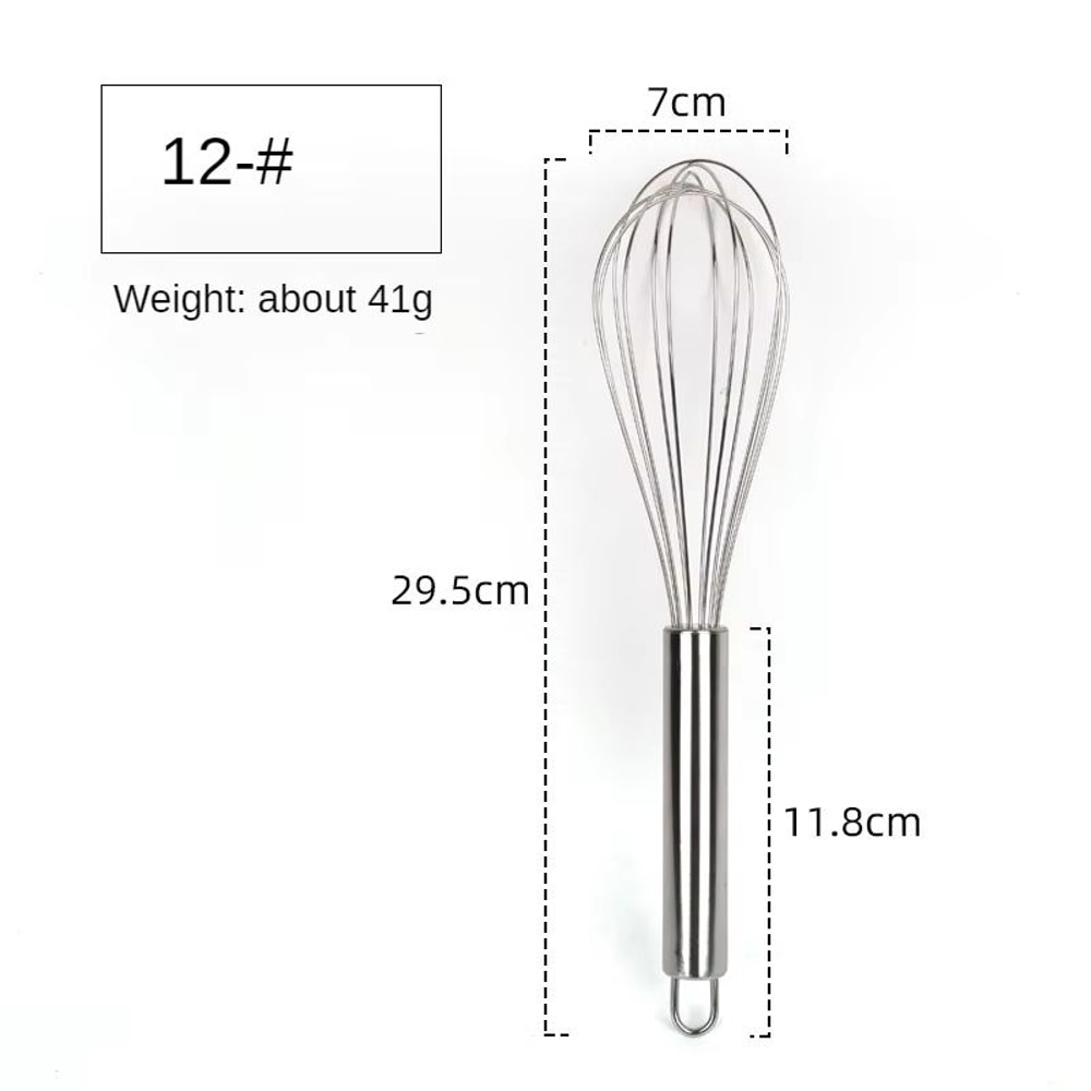 Stainless Steel Balloon Whisk Egg Beater For Baking And Cooking 6in 8in 10in 12in 6