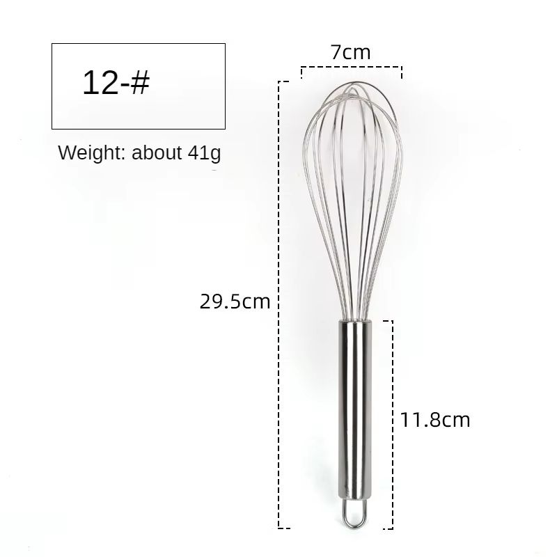 Stainless Steel Balloon Whisk Egg Beater For Baking And Cooking 6in 8in 10in 12in 6