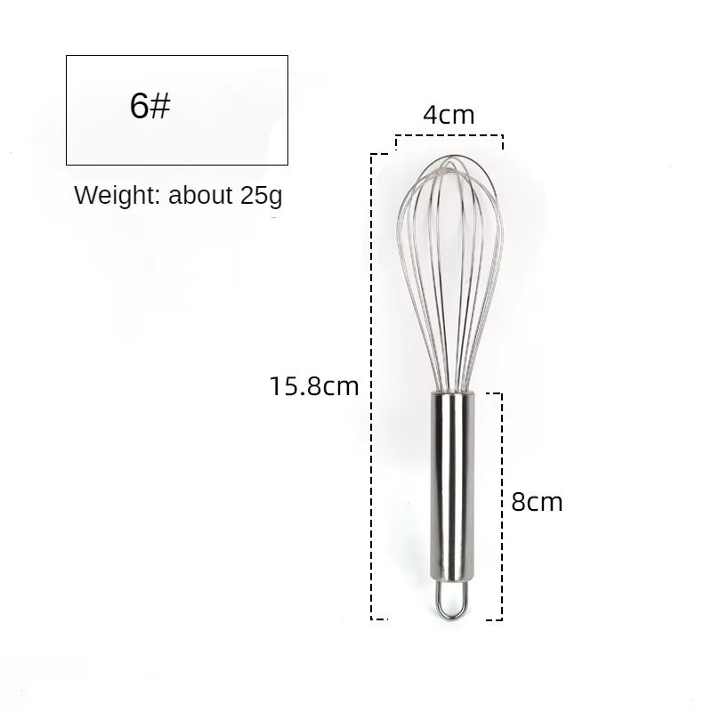Stainless Steel Balloon Whisk Egg Beater For Baking And Cooking 6in 8in 10in 12in 7
