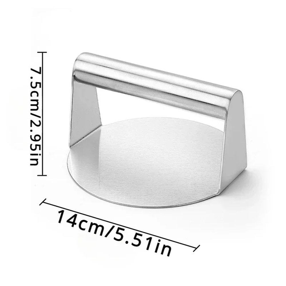 Heavy Duty Stainless Steel Smash Burger Press Round Hamburger Patty Smasher Mold Griddle Grill Tool 5