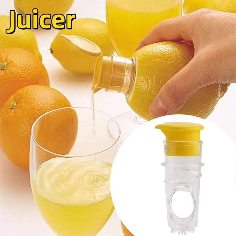 Mini Manual Citrus Juicer Plastic Lemon Orange Squeezer Portable Fresh Juice Extractor 0