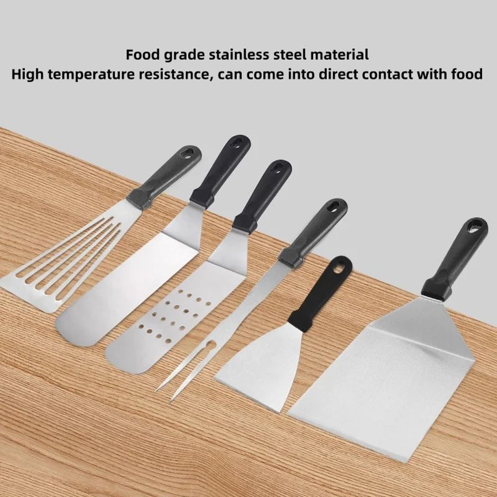Heavy Duty Stainless Steel Grill Spatula BBQ Hamburger Turner Spatula Griddle Cooking Tool 1