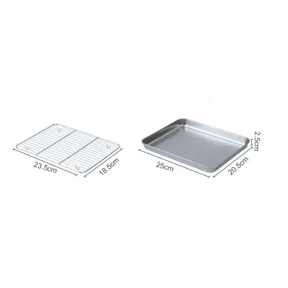 Stainless Steel Baking Pan With Removable Wire Rack For Baking And Roasting 6