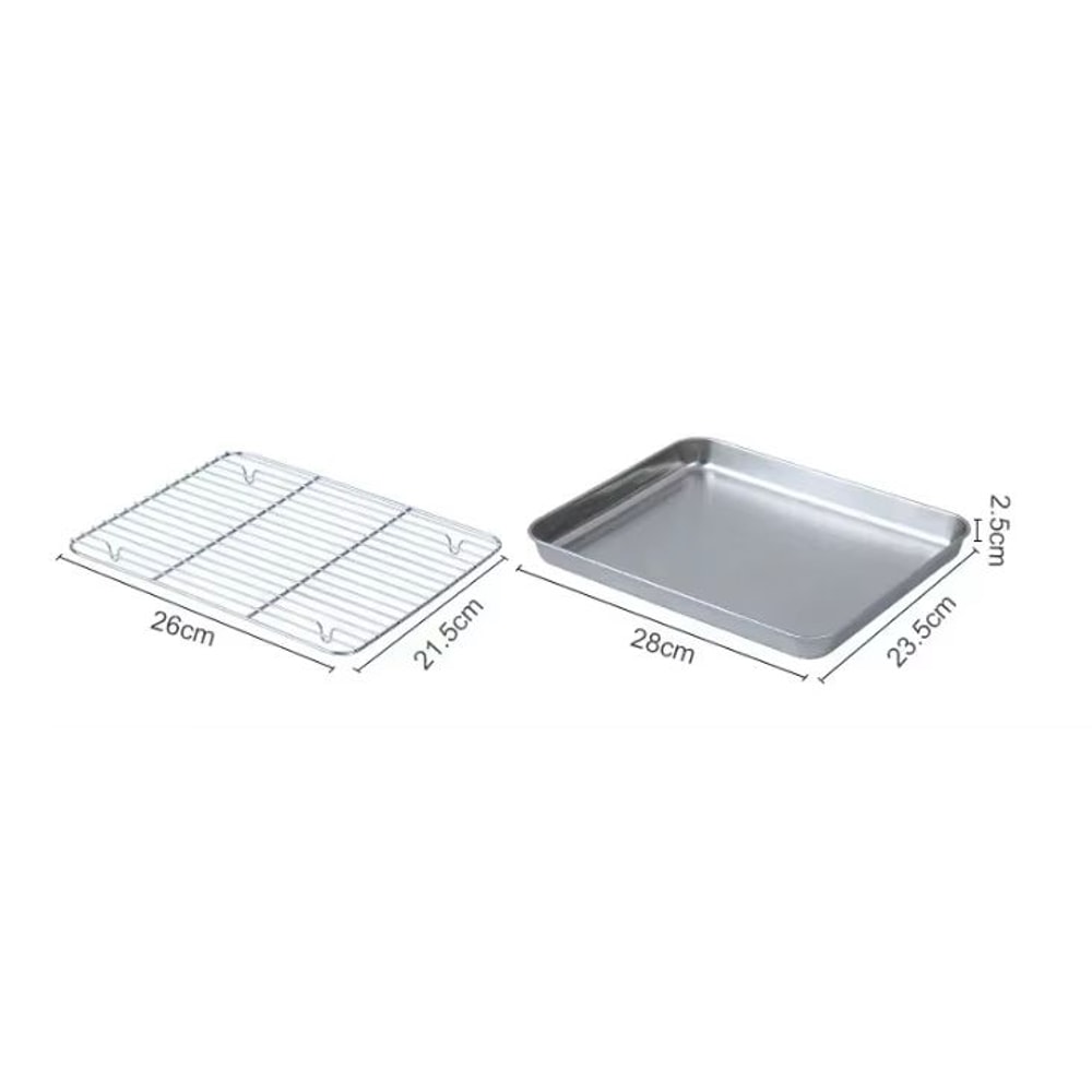 Stainless Steel Baking Pan With Removable Wire Rack For Baking And Roasting 7