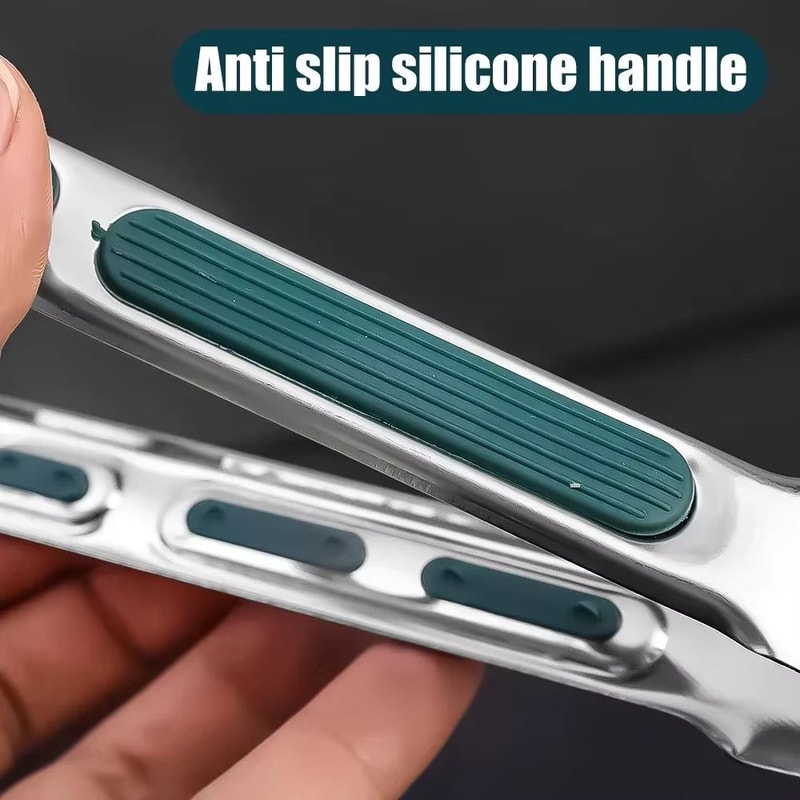 Heavy Duty Stainless Steel Kitchen Food Tongs For BBQ Steak And Cooking 5