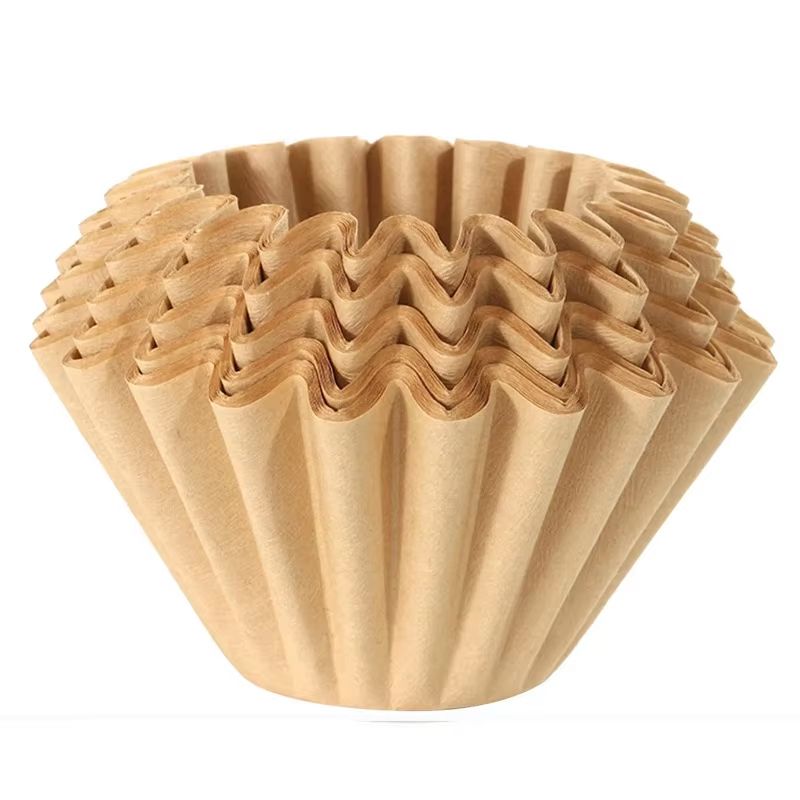 50PCS Kraft Paper Pour Over Coffee Filter Cups For Hand Brew Drip 8