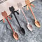 Creative 304 Stainless Steel Cat Coffee Spoon Hanging Edge Cute Stirring Spoon Set Gold Plated Teas 3
