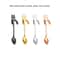 Creative 304 Stainless Steel Cat Coffee Spoon Hanging Edge Cute Stirring Spoon Set Gold Plated Teas 10