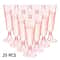 25 Pack Disposable Champagne And Cocktail Glasses Gold Rim Plastic Party Drinkware 0