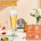 25 Pack Disposable Champagne And Cocktail Glasses Gold Rim Plastic Party Drinkware 1