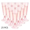 25 Pack Disposable Champagne And Cocktail Glasses Gold Rim Plastic Party Drinkware 6