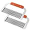 Stainless Steel Crinkle Cutter Knife With Wooden Handle For Wavy Potato Chips 6
