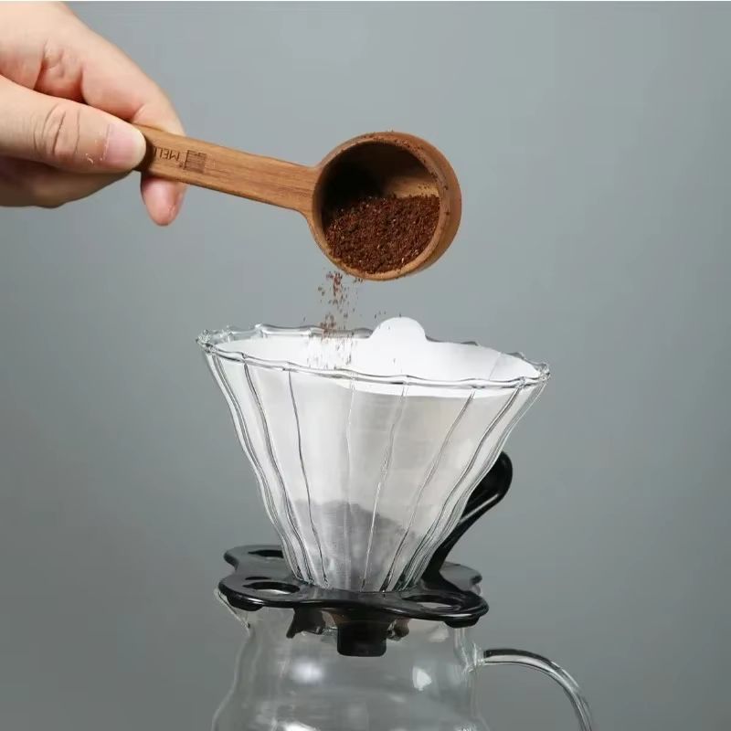 V Shaped Pour Over Coffee Filter Paper Wood Pulp Cone Filters 24 Cups 3