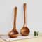 Natural Nanmu Wood Long Handle Soup Spoon For Congee And Cooking 5