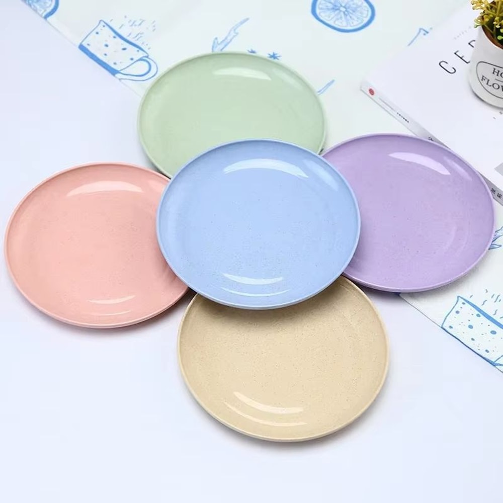 Nordic Wheat Straw Fruit And Snack Plates Set 5 PCS 6