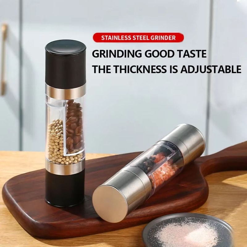 2 In 1 Stainless Steel Salt And Pepper Grinder With Adjustable Ceramic Mill 3