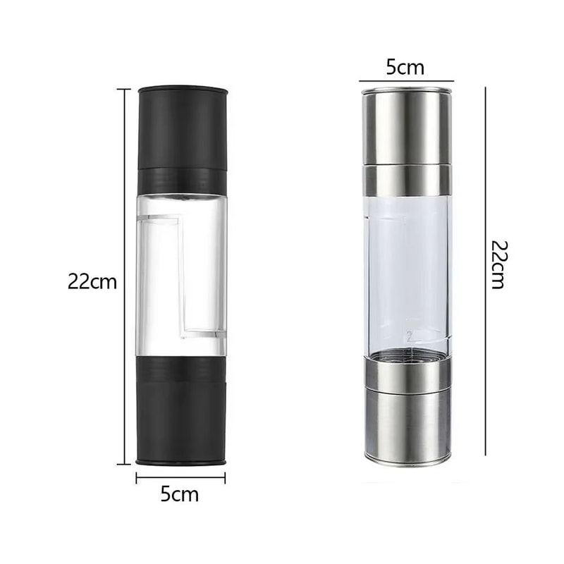 2 In 1 Stainless Steel Salt And Pepper Grinder With Adjustable Ceramic Mill 5
