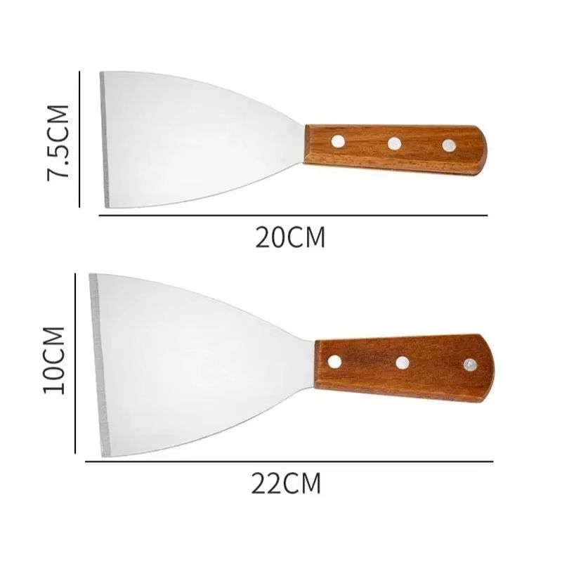 Stainless Steel Offset Spatula With Wooden Handle For Burgers And Pancakes 5