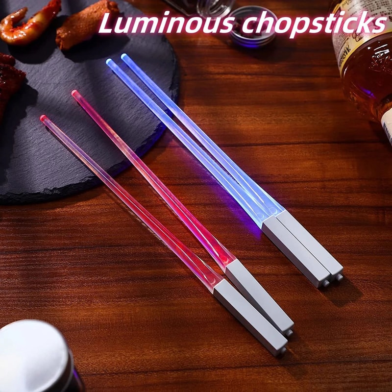 LED Light Up Chopsticks Multicolor Luminous Dining Party Tableware 0