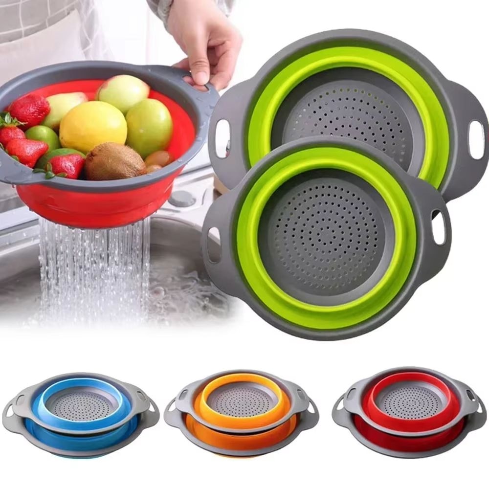 Foldable Collapsible Drain Basket For Washing Fruits And Vegetables 3
