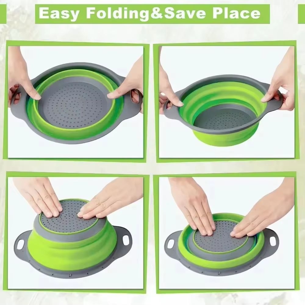 Foldable Collapsible Drain Basket For Washing Fruits And Vegetables 4