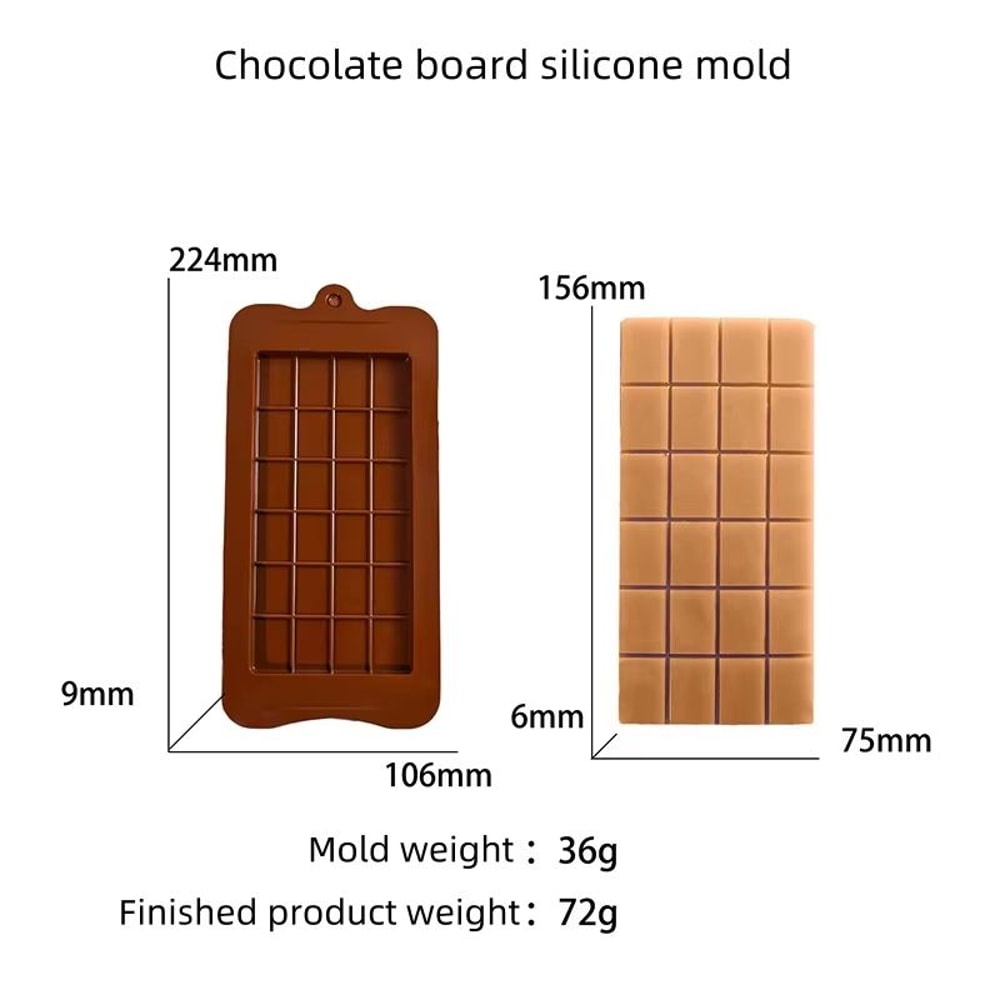 24 Cavity Square Silicone Chocolate Mold For Candy And Baking 5