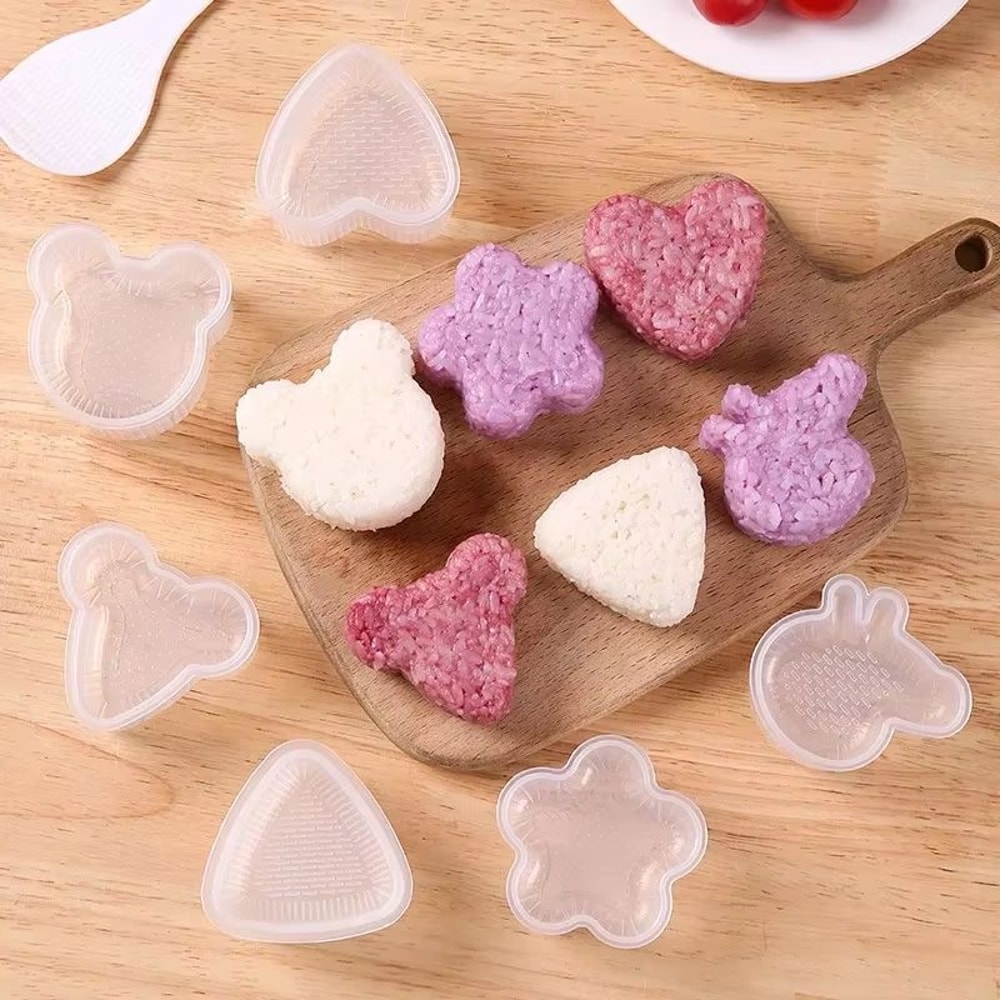 Transparent Onigiri Mold Set Japanese Rice Ball And Sushi Maker For Kids 3