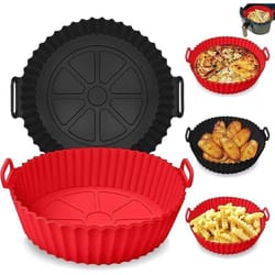 reusable silicone air fryer liners pot – non stick food safe air fryer basket protector