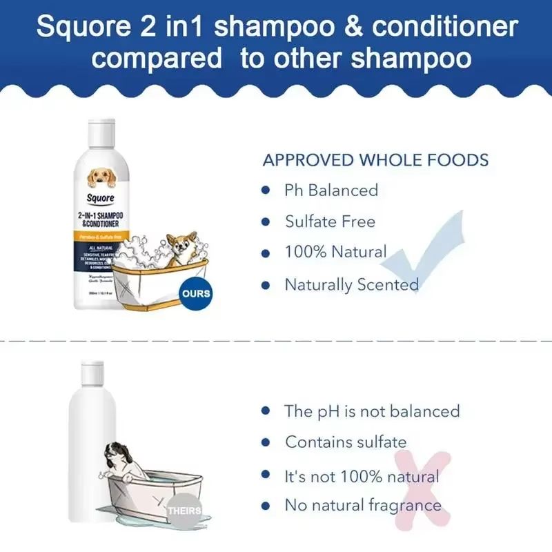 2 In 1 Puppy Shampoo And Conditioner For Sensitive Skin Natural Moisturizing Dog Grooming Wash 5