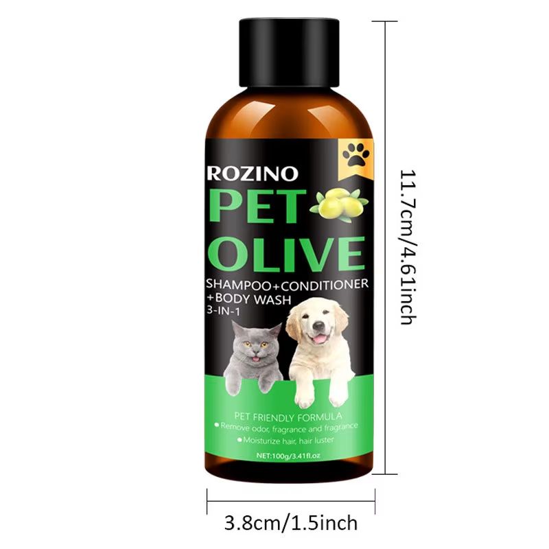 Olive Pet Shampoo And Conditioner For Cats And Dogs Gentle Moisturizing Shower Gel 1