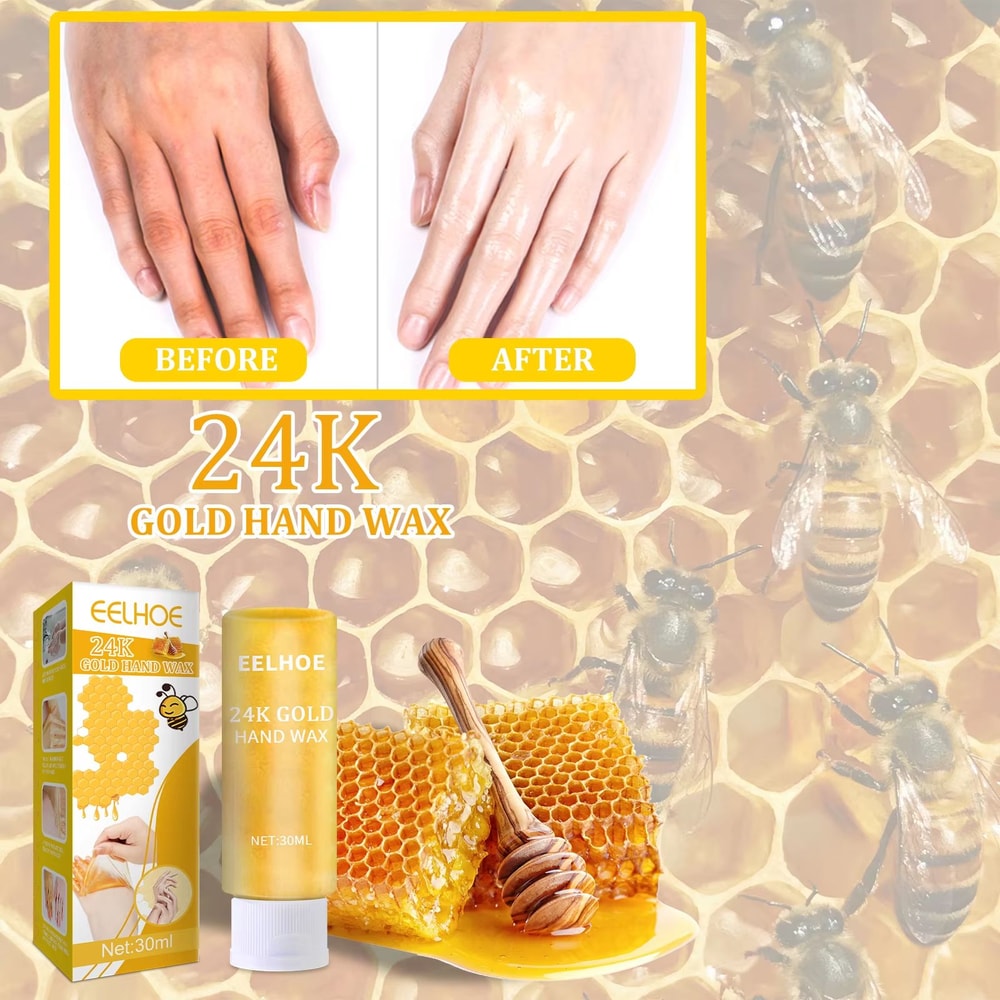 24K Gold Honey Hand Wax Mask For Deep Moisture And Smooth Softer Hands 2