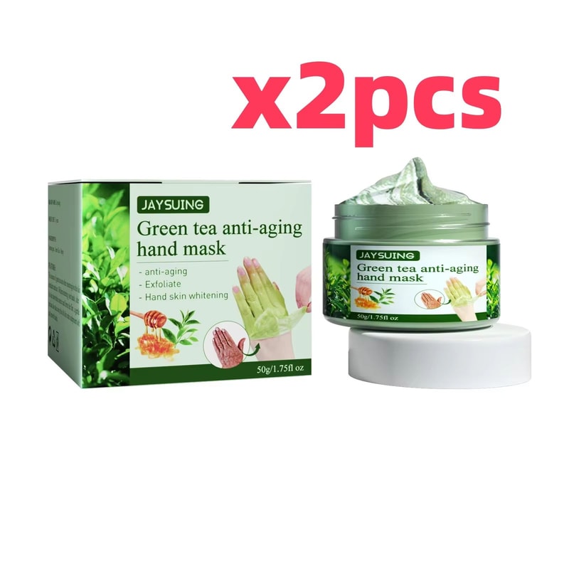 Green Tea Hand Mask For Deep Moisture Smoother Texture And Softer Looking Hands 176oz 7