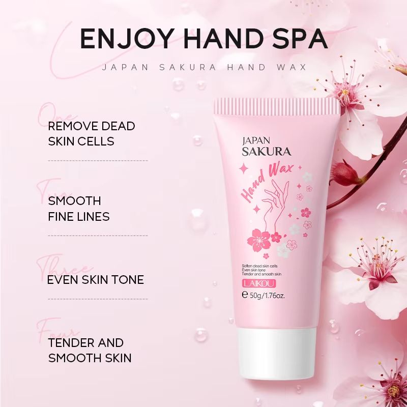 Sakura Hand Wax Mask For Deep Moisture Smoother Texture And Softer Hands 176oz 2