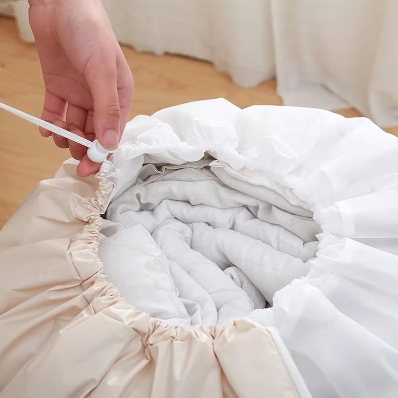 Large Waterproof Clothes Storage Bag Foldable Blanket Storage Organizer For Bedding Pillows Home O 5