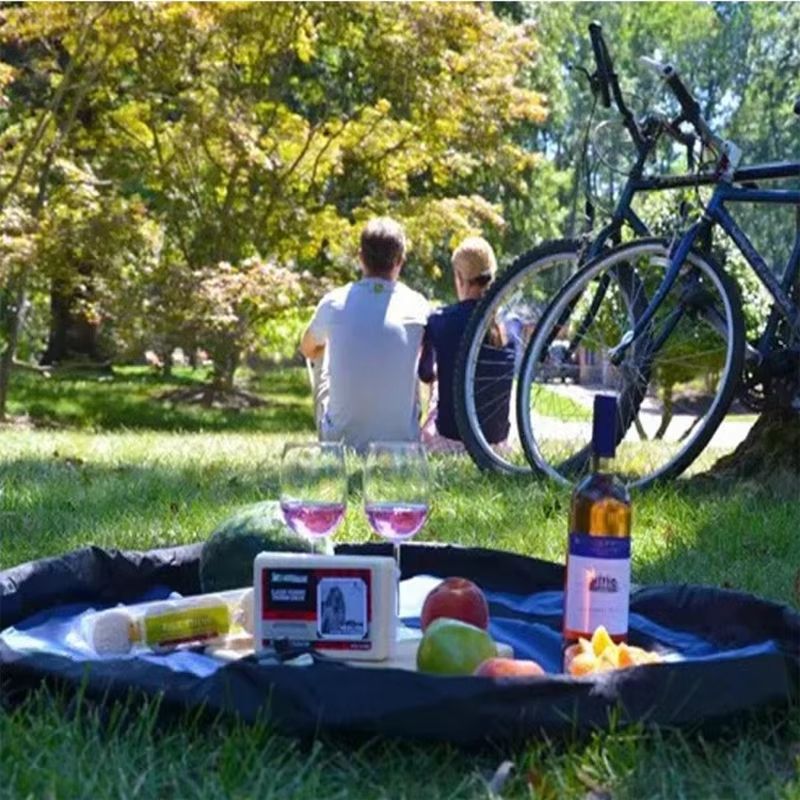 Portable Baby Toy Storage Bag Waterproof Toy Play Mat Storage Bag With Strap For Outdoor Play Quic 4