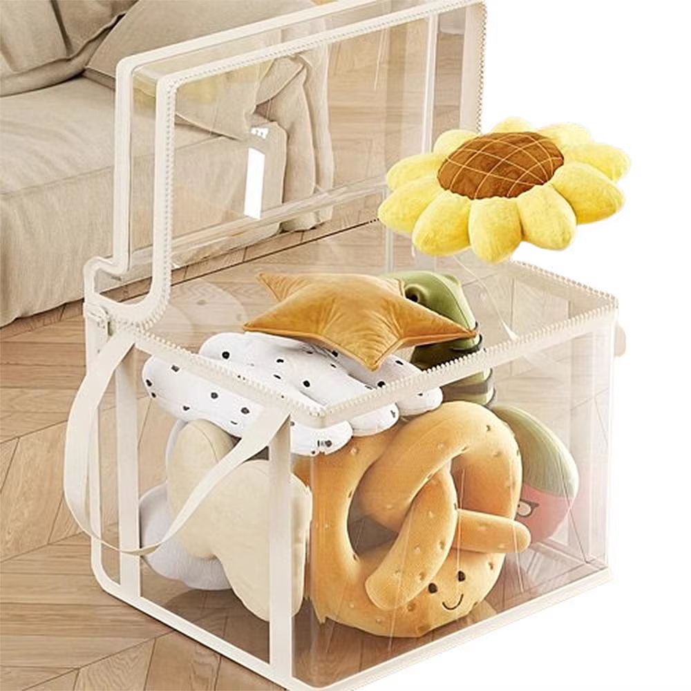 Large Capacity Transparent Toy Storage Basket Waterproof PVC Toy Organizer Basket For Kids Blocks P 5