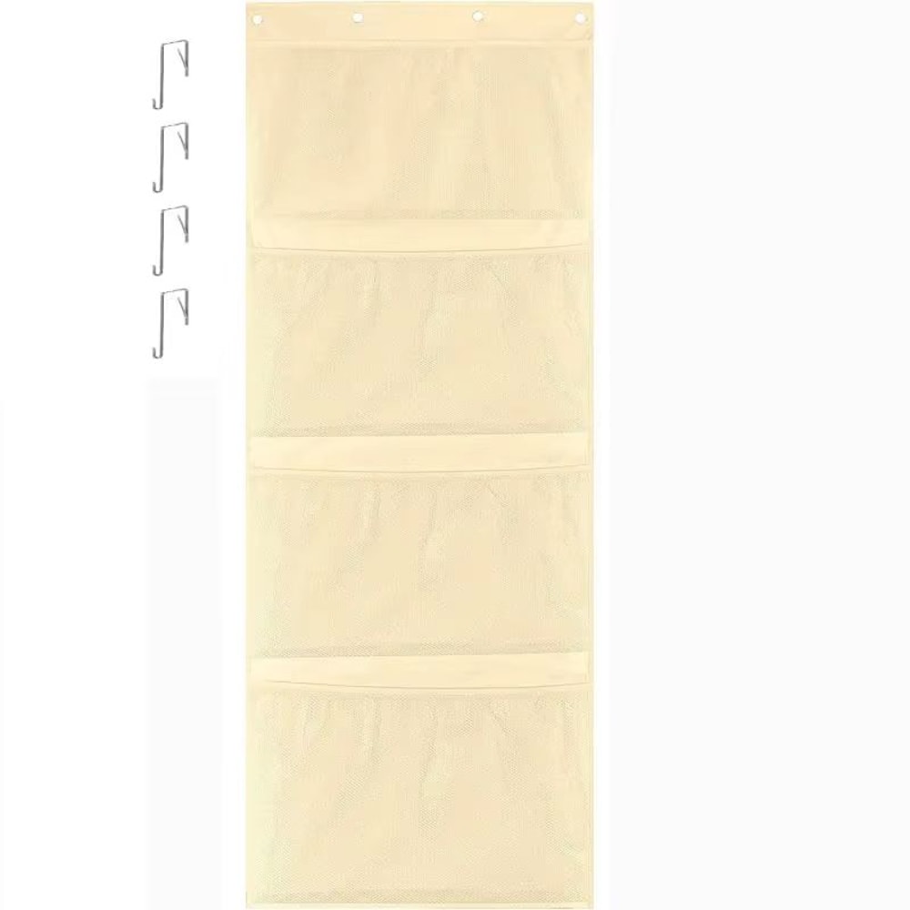 4Pocket Hanging Stuffed Animal Storage Organizer With Hooks 10