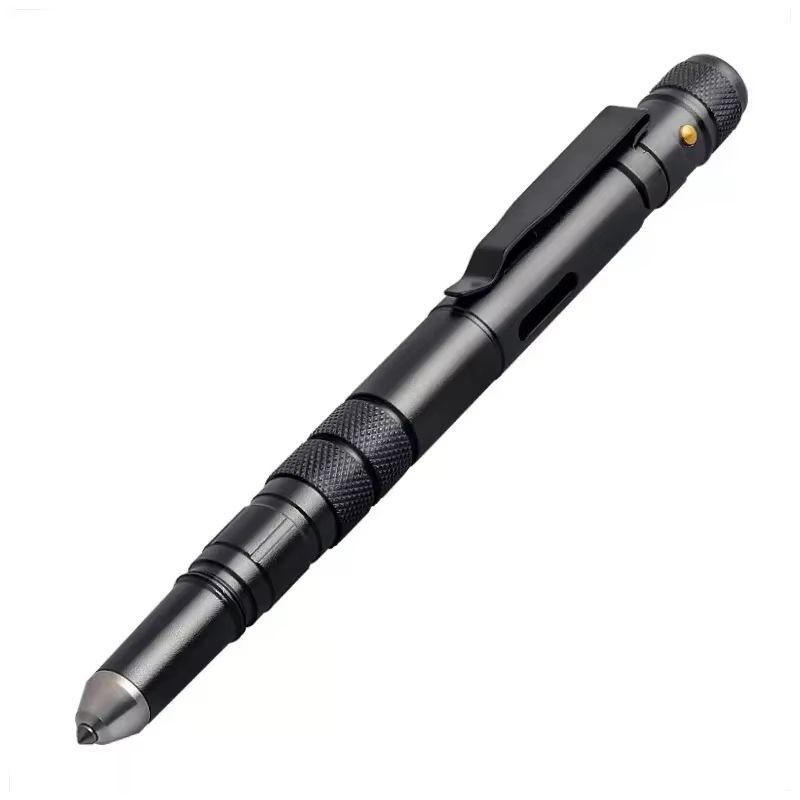 4in1 Tactical Pen Flashlight With Glass Breaker Anti Slip Emergency EDC Tool 0