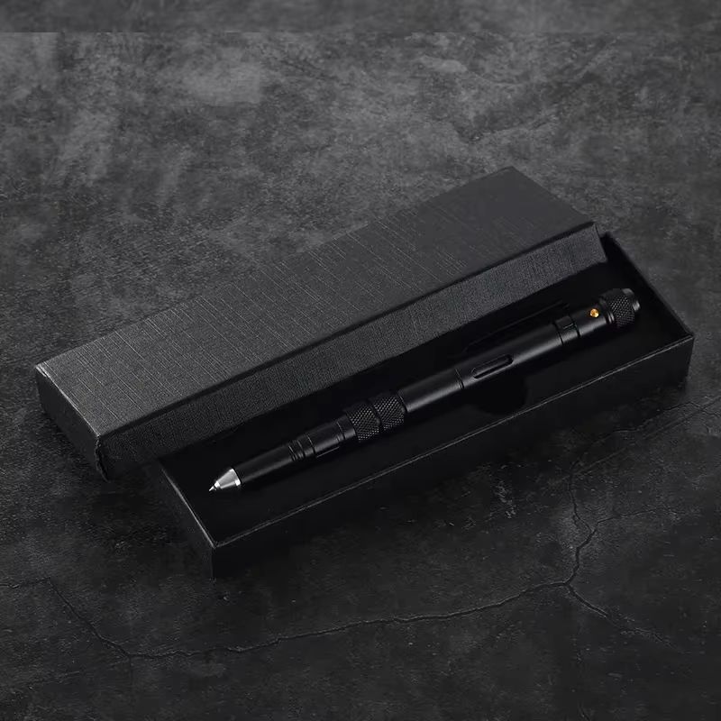 4in1 Tactical Pen Flashlight With Glass Breaker Anti Slip Emergency EDC Tool 5