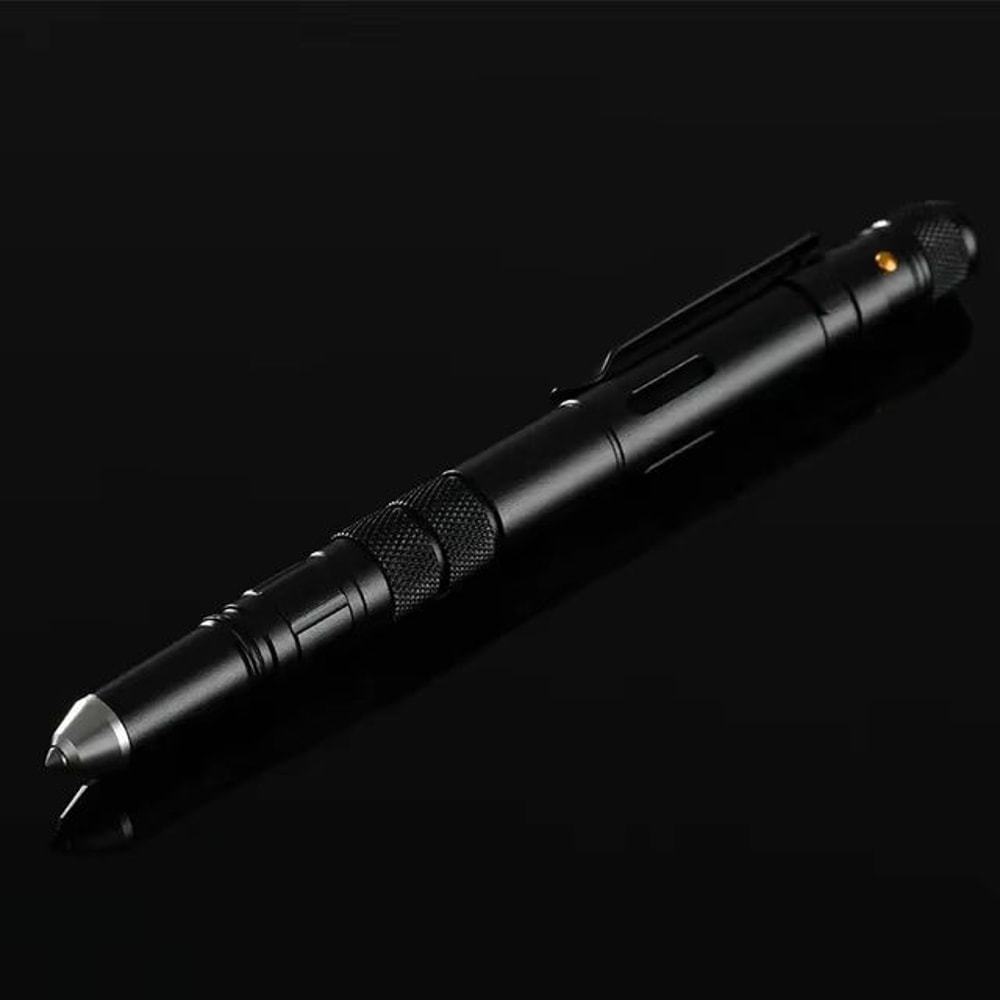 4in1 Tactical Pen Flashlight With Glass Breaker Anti Slip Emergency EDC Tool 7