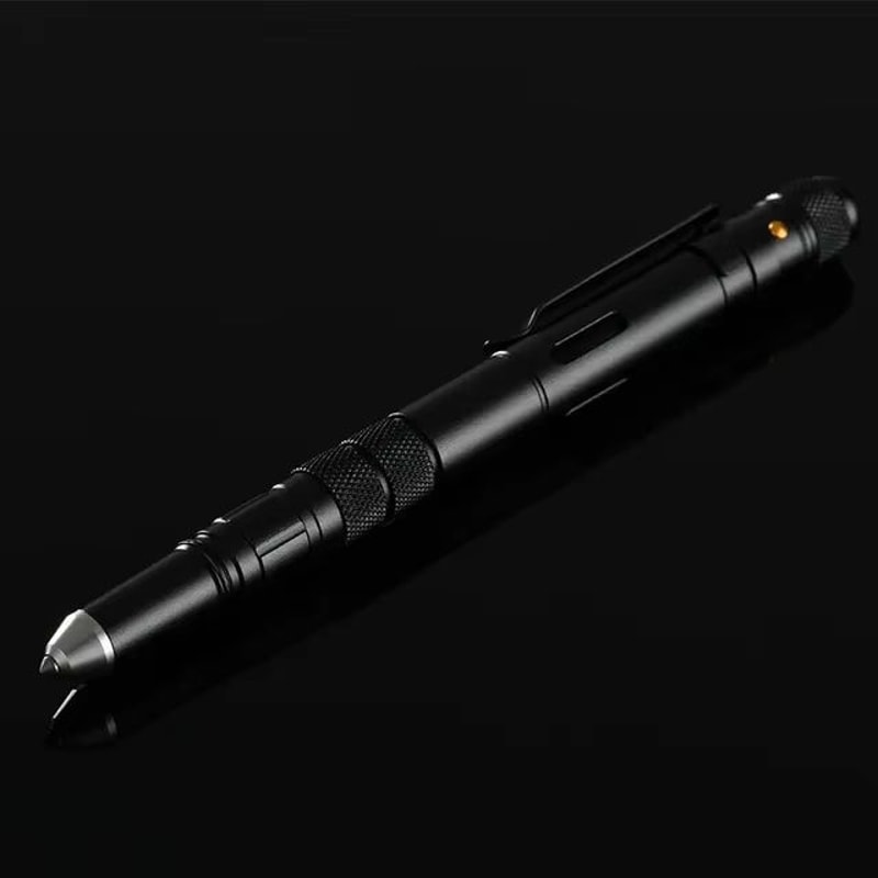 4in1 Tactical Pen Flashlight With Glass Breaker Anti Slip Emergency EDC Tool 7