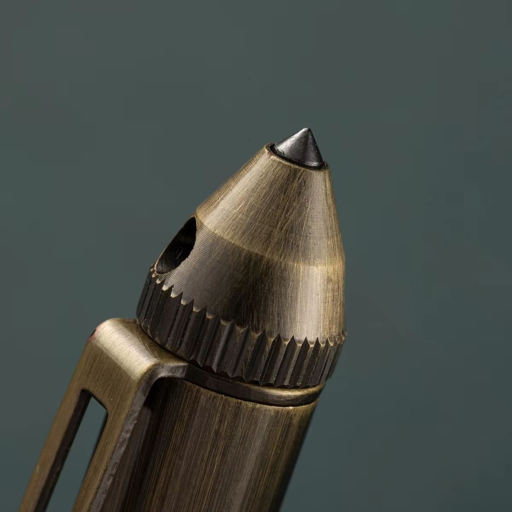 Retro Brass Bolt Action Tactical Pen Tungsten Steel EDC Writing Tool 3