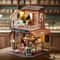 DIY Miniature House Book Nook Kit 3D Wooden Puzzle Bookshelf Insert Model 2