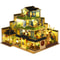 Chinese Villa DIY Wooden Dollhouse Kit With LED Light Miniature House With Furniture 0