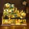 Chinese Villa DIY Wooden Dollhouse Kit With LED Light Miniature House With Furniture 2